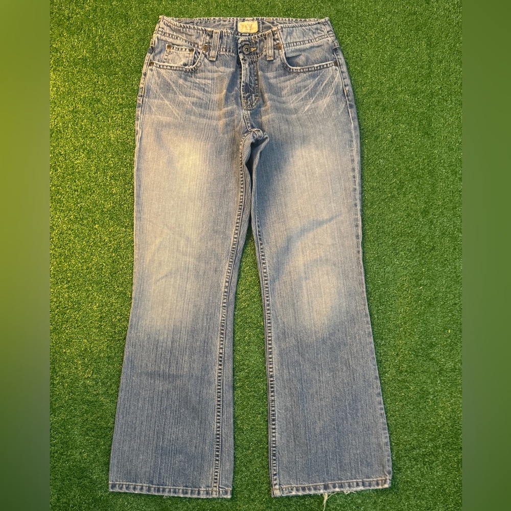 BKE Bootcut Jeans Women’s 27x29  Blue Distressed Medium Wash Boot Flare